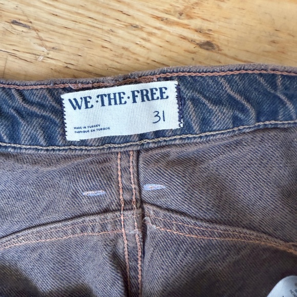 We The Free Good Luck Mid-Rise Barrel Jeans Free People Size 31 Regular - Picture 3 of 4